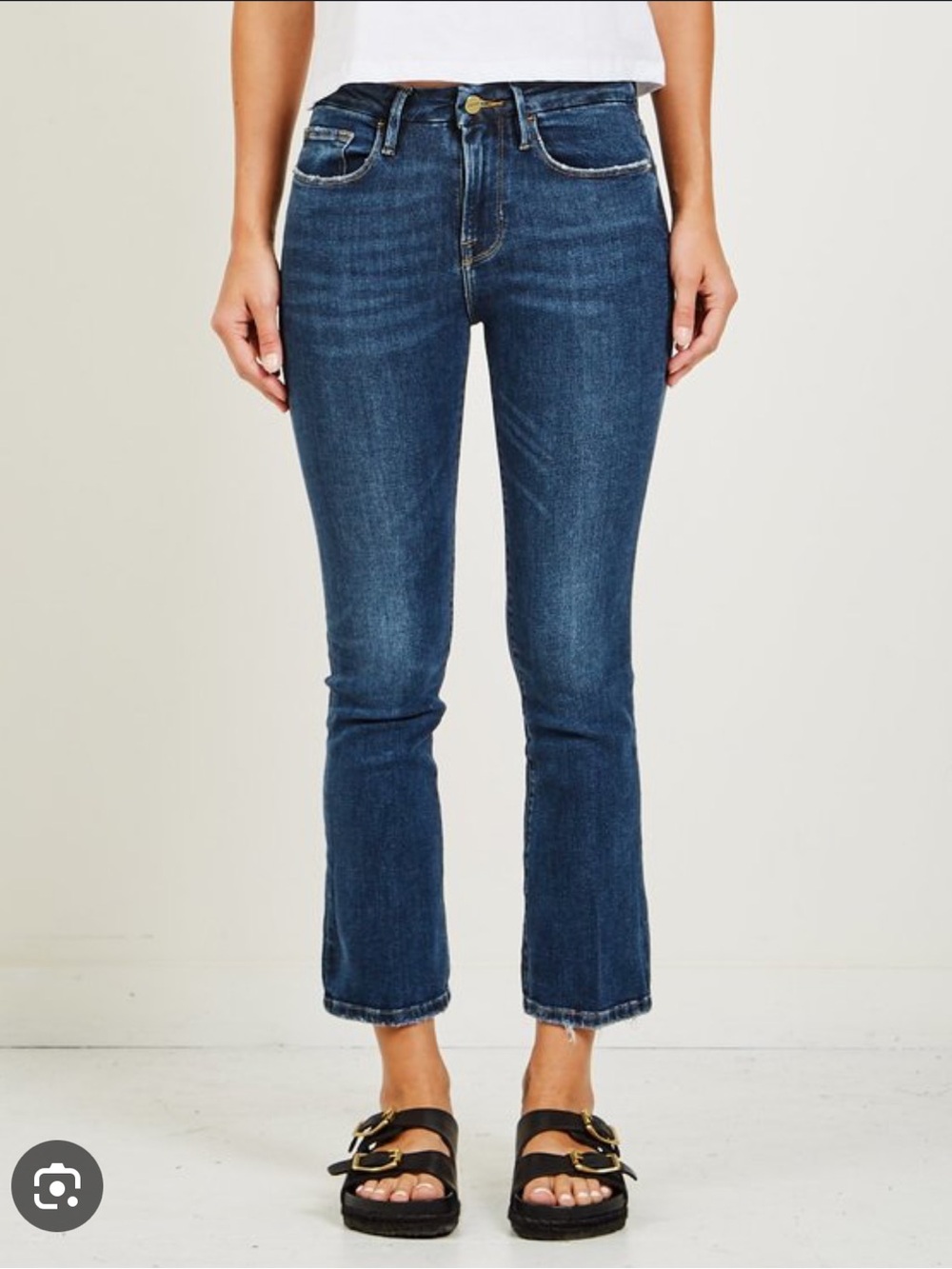Frame Denim cropped/ankle flare jeans